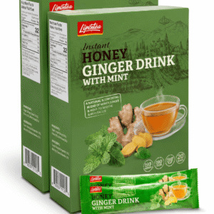 instant honey ginger tea with mint
