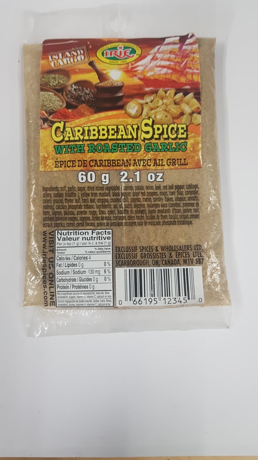 IRIE Caribbean Spice with Roasted Garlic 60g