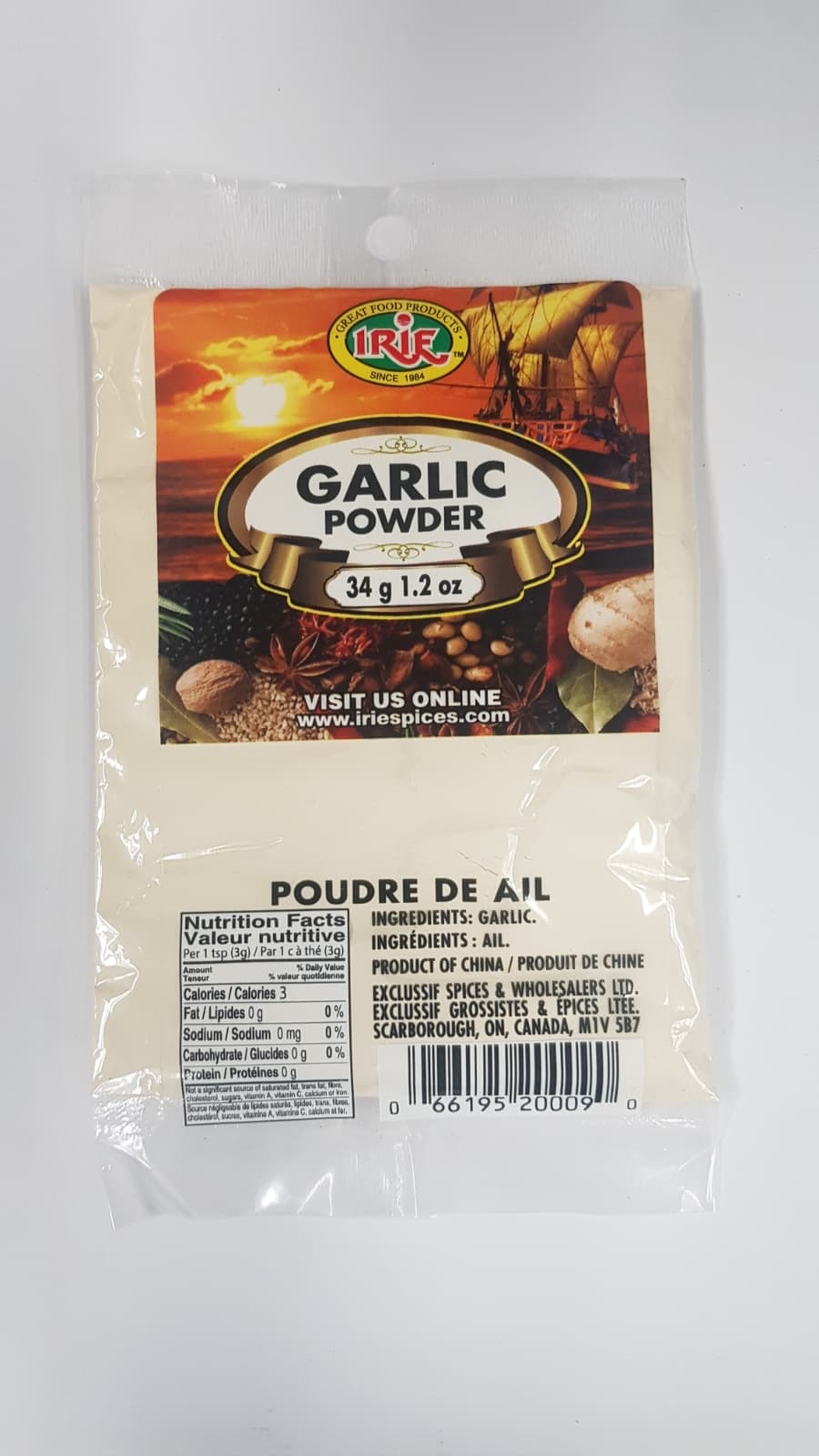 IRIE Garlic Powder 34g