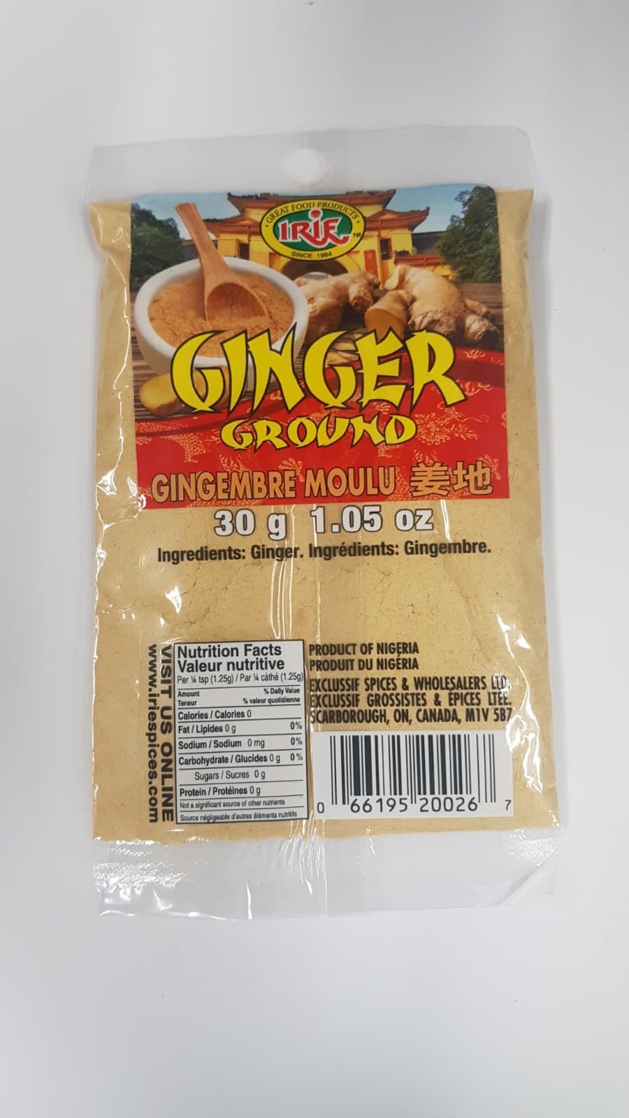 IRIE Ground Ginger 30g